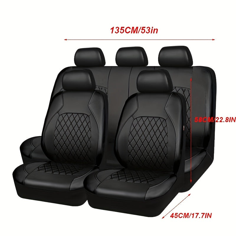 PU Leather Car Seat Cushion Protector Pad Anti Scratch for Sedans SUVs Pickups