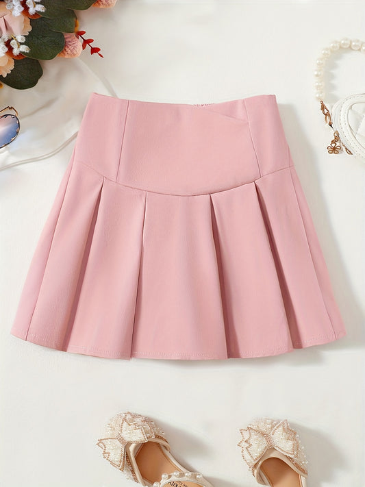Girls Grace Skirt Casual High Waist Pleated Skate Skirt