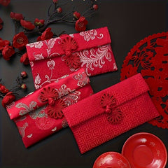 Chinese Silk Fabric Red Envelope Lucky Red Packet Year Gift