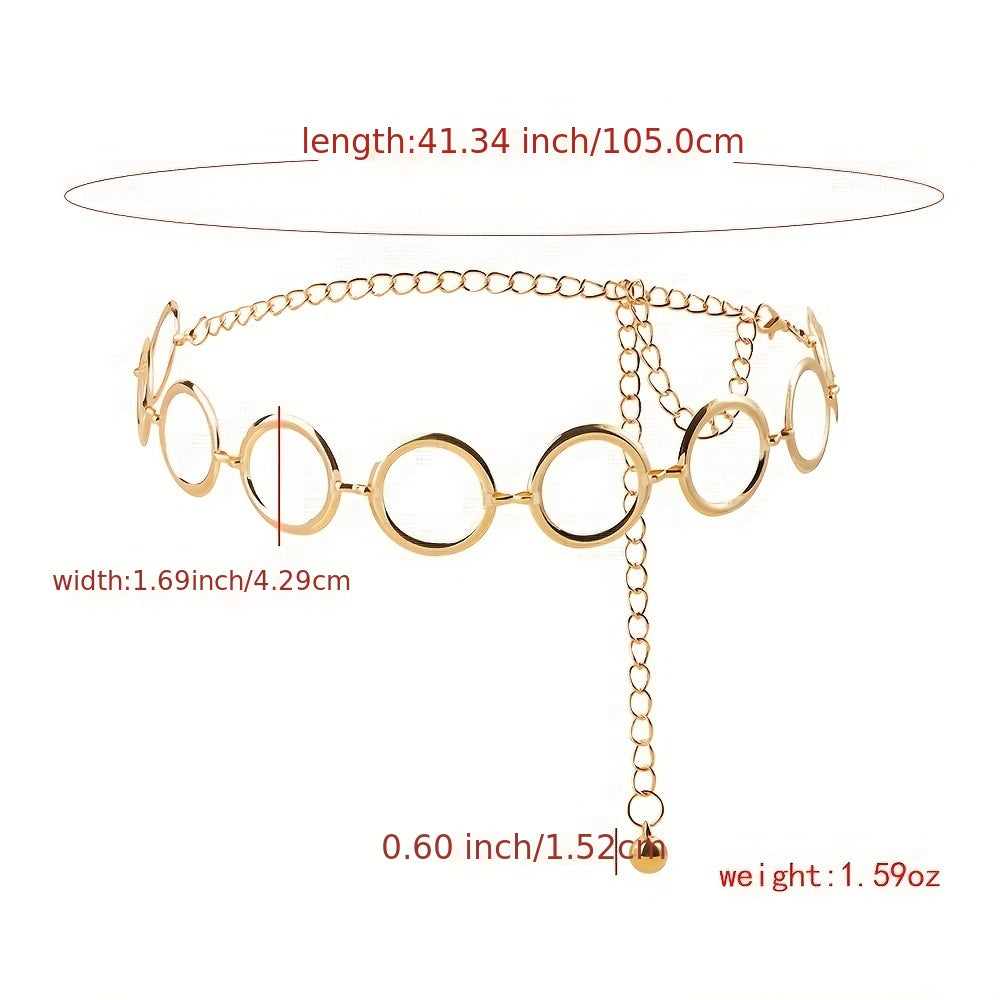 Golden Punk Hollow Out Chain Belt Vintage Metal Waist Chain