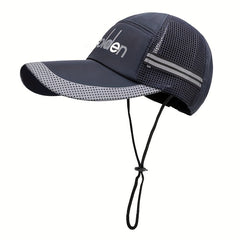 Men's Fishing Hat Mesh Sun Cap Breathable Outdoor Summer Peaked Gauze