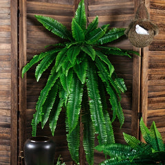 Artificial Boston Fern Bush 48Inch Faux Greenery Room Decor
