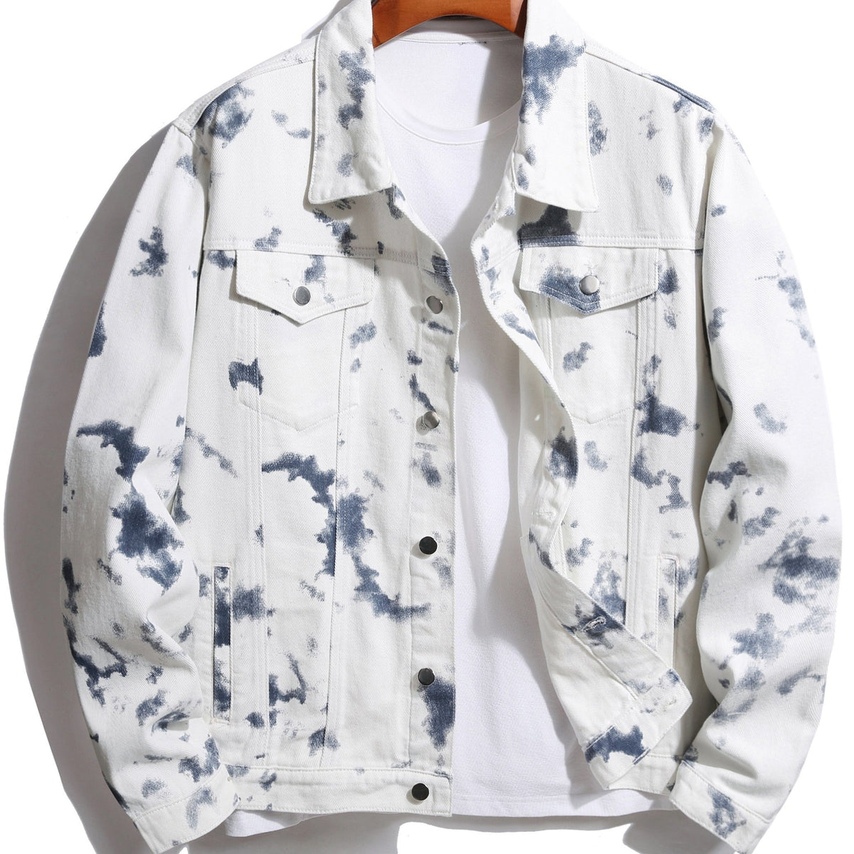 Men's Tie Dyed Denim Jacket Slim Fit