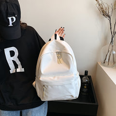 Women's Casual Backpack Short Trip Daypack Solid Travel School Bag