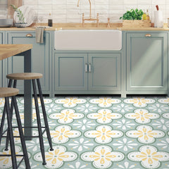 Moroccan Floor Tile Sticker 9pcs