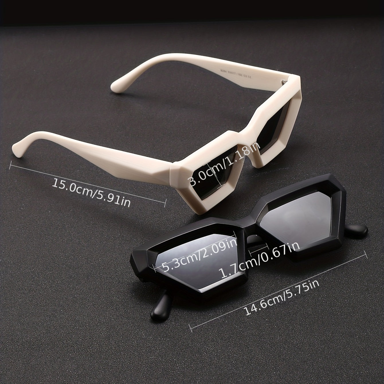 Men's Polygon Frame Couple Sunglasses Futuristic Sense