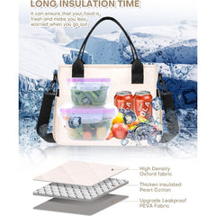 ESMNONA Insulated Lunch Bag Leakproof Nylon Cooler Tote