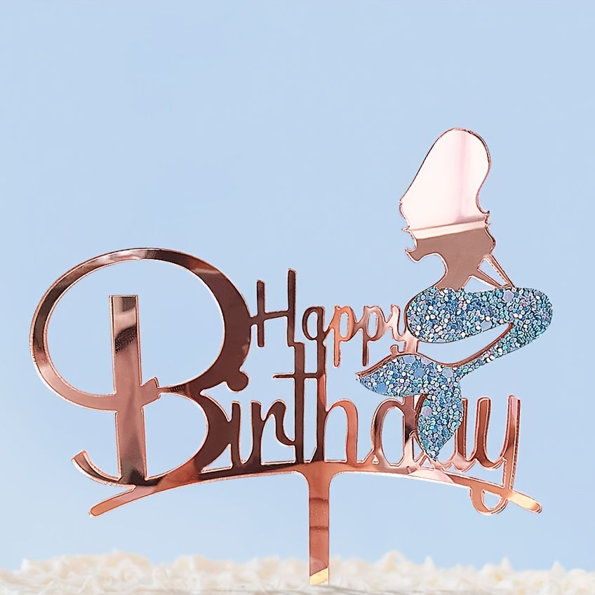 Mermaid Themed Birthday Cake Insert for Party Decoration