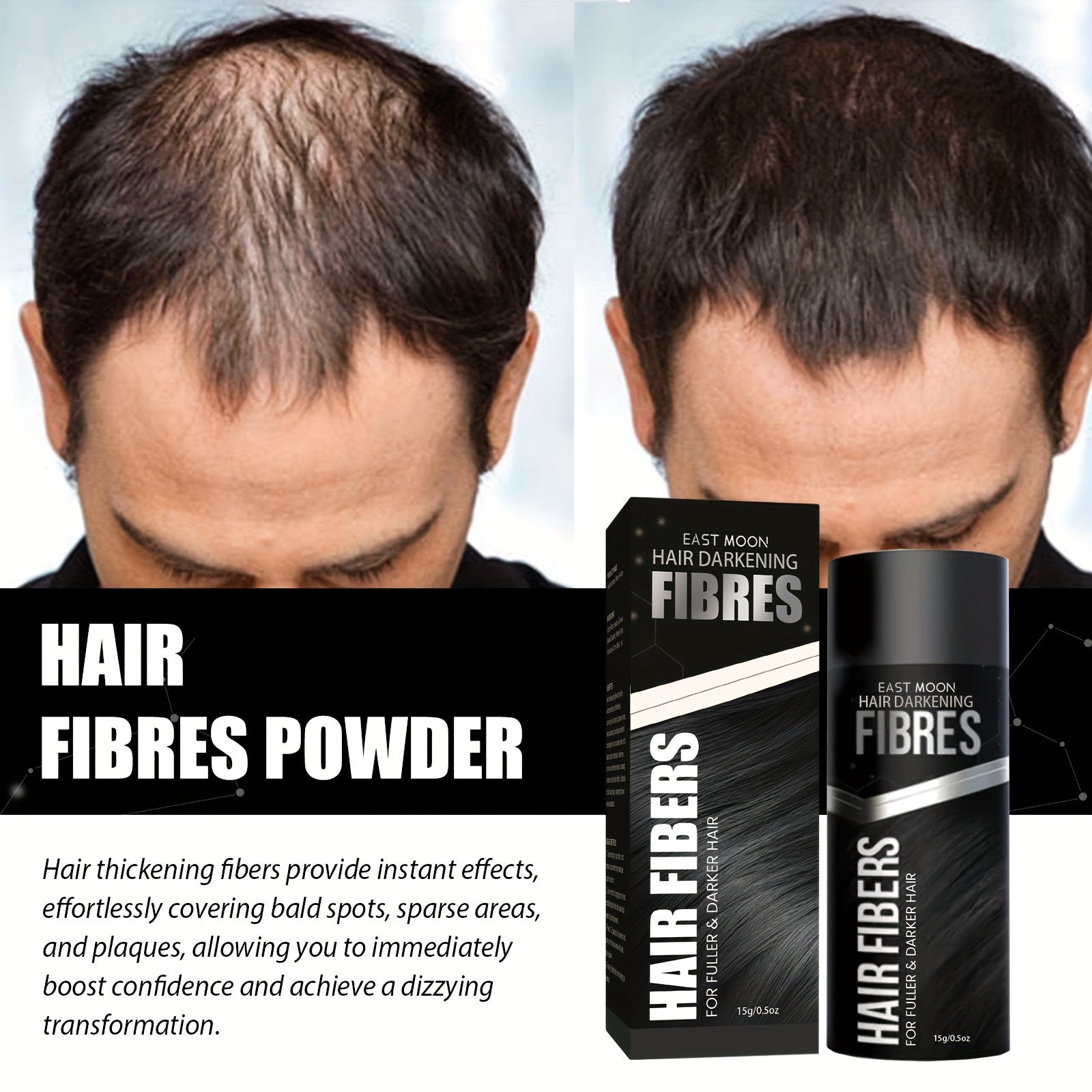 Hair Fibres Powder Fill Hair Seam And Hairline Powder Natural Fullness