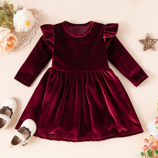 Toddler Girls Fleece Long Sleeve Dress