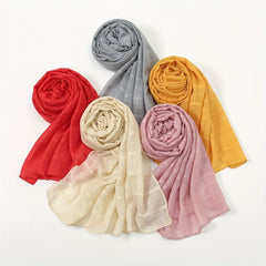 Plaid Scarf Casual Shawl Hijab Women Outdoor Head Wraps Turban