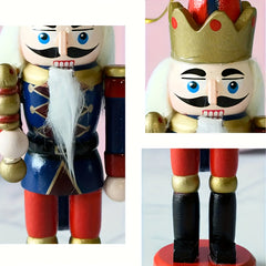 Set of 5 Wooden Soldier Christmas Nutcracker Ornaments