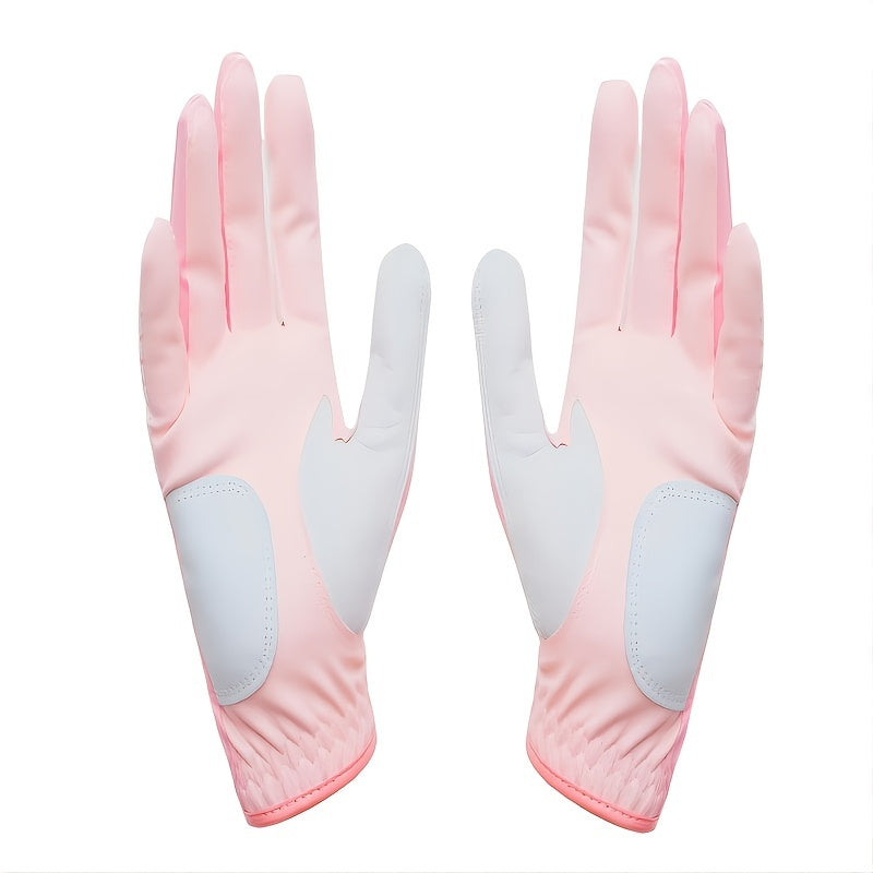 Women's Sheepskin Golf Gloves Topless Wear Soft Breathable Slip Resistant