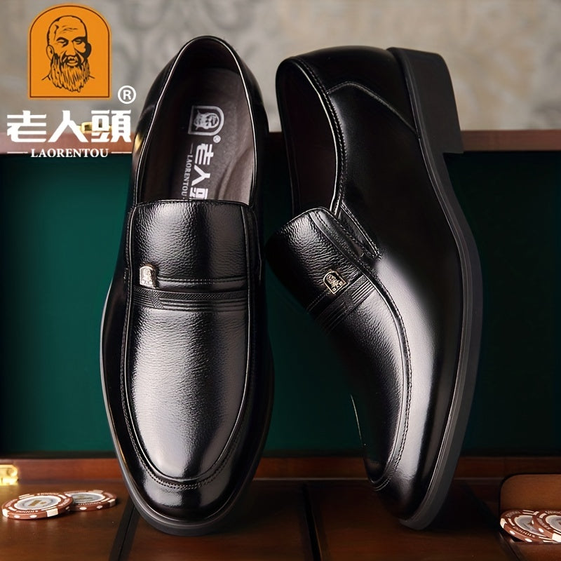 LAORENTOU Men's Leather Loafer Shoes Lightweight Casual Shoes