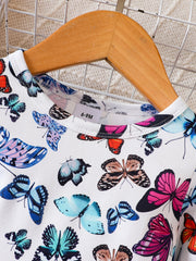 Baby Girl Butterfly Printed Casual Dress
