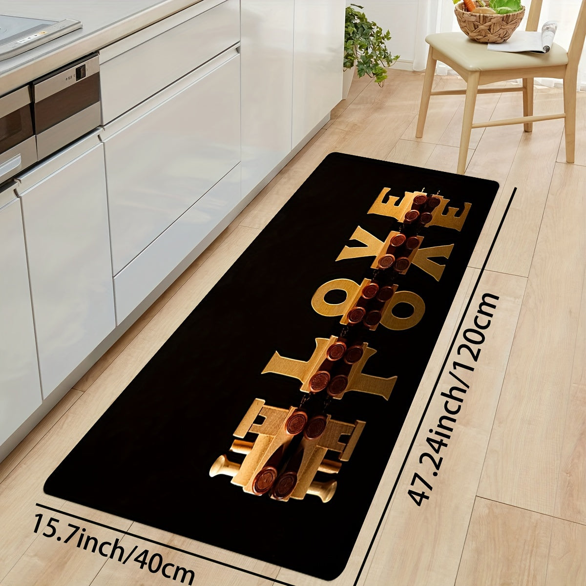 Steam Train Print Rug Romantic Love Element Carpet
