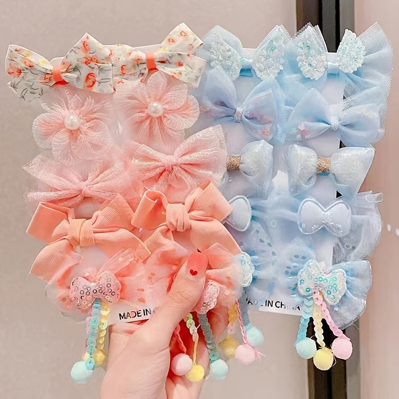 10pcs Princess Flower Hair Clips for Little Princess