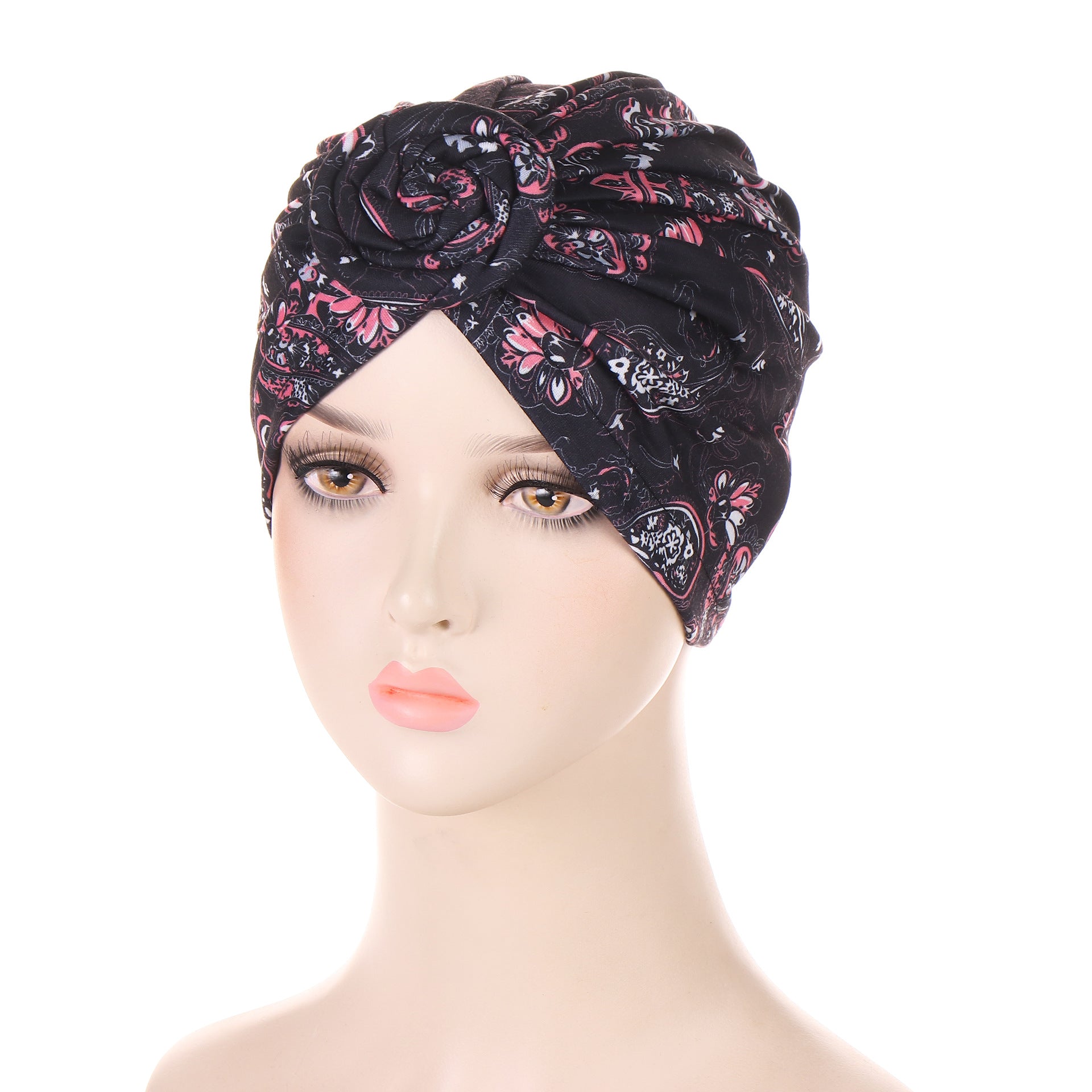 Multicolor Snail Print Turban Hat for Women