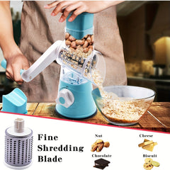 3pcs Rotary Vegetable Slicer Food Grater Potato Chopper Kitchen