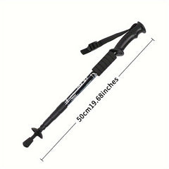 Telescopic Foldable Mountaineering Stick with Straight Handle
