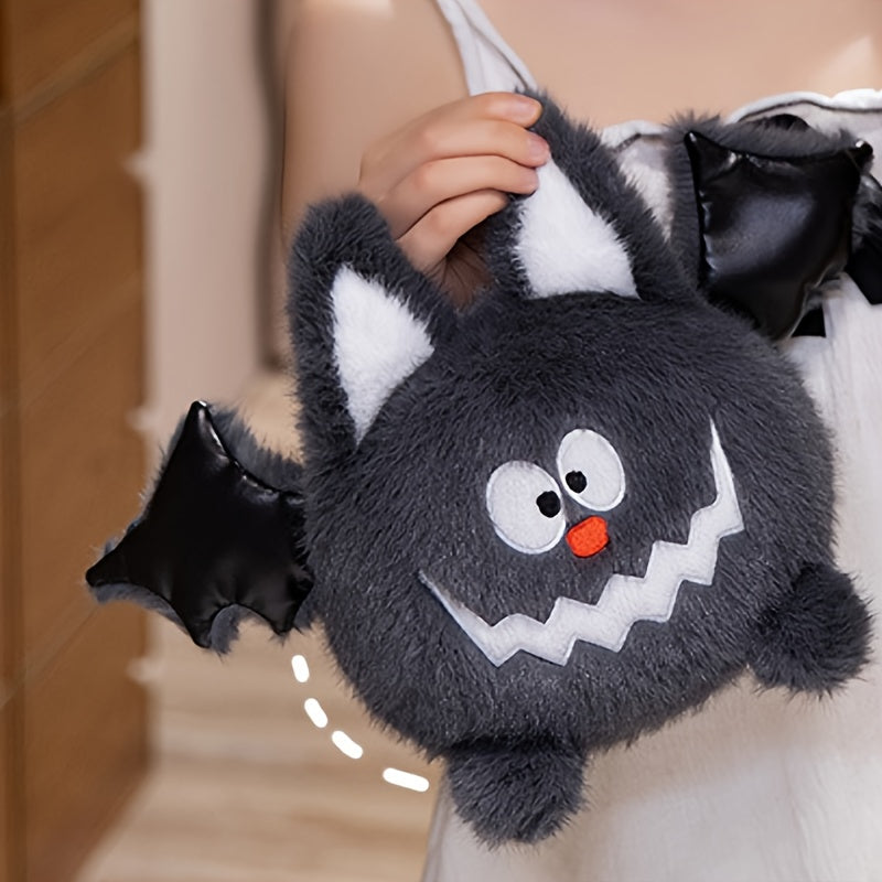 Adorable Bat Plush Doll Soft Stuffed Animal with Bats Wings Grey