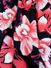  Tropical Print Off Shoulder Peplum Top & Shorts Set