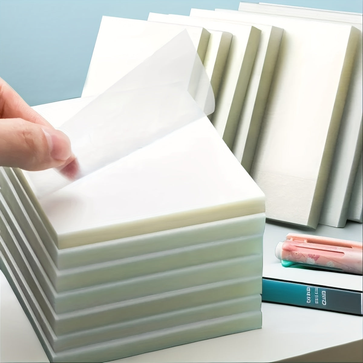 50 Transparent Sticky Notes for Studying Office Error Correction