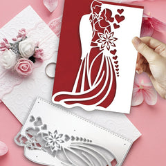 Wedding Couple Border Metal Cutting Dies Stencils DIY Scrapbooking Decorative