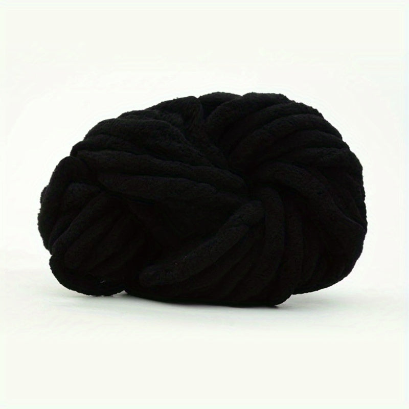 2 Skeins Solid Chunky Chenille Yarn DIY Arm Hand Knitting Hat Scarf