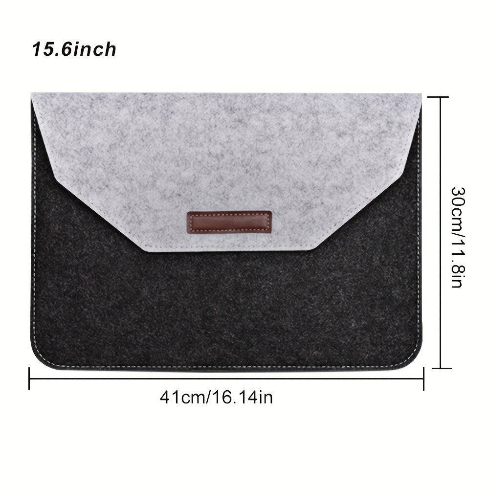 33 78 39 62 Cm Block Felt Laptop Bag With Small Electronic Accessory Storage Bag