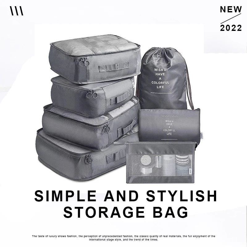 7Pcs Set Blanket Quilt Closet Box Bags Foldable Storage Case Washable Zipper