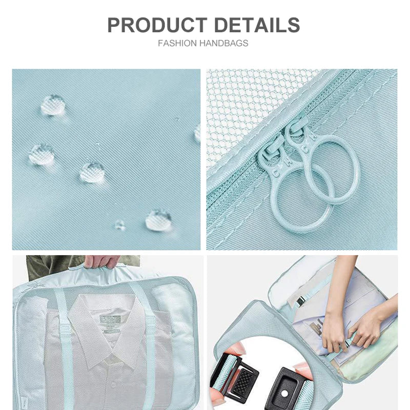 7Pcs Set Blanket Quilt Closet Box Bags Foldable Storage Case Washable Zipper