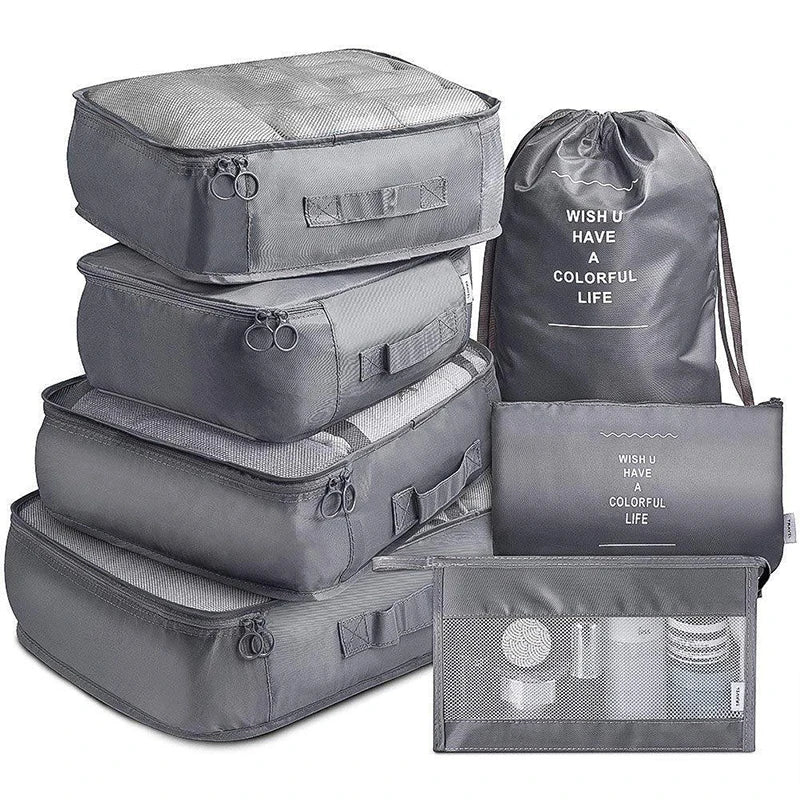 7Pcs Set Blanket Quilt Closet Box Bags Foldable Storage Case Washable Zipper