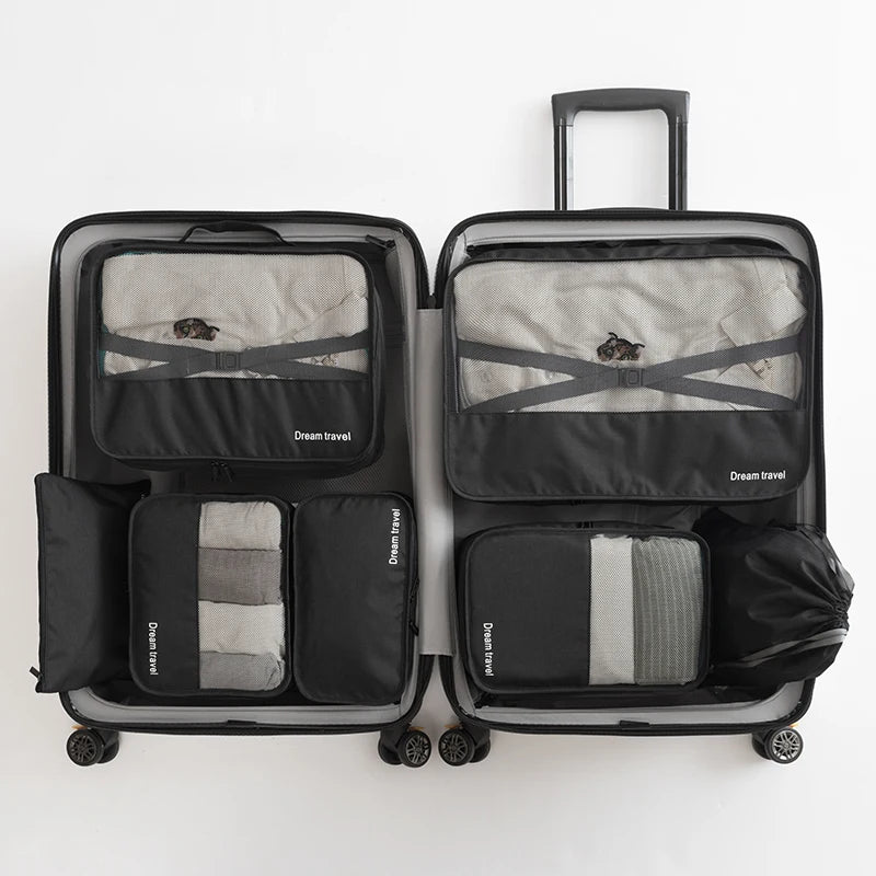 7Pcs Travel Bag Set Foldable Storage Organizer Luggage Bags For Women