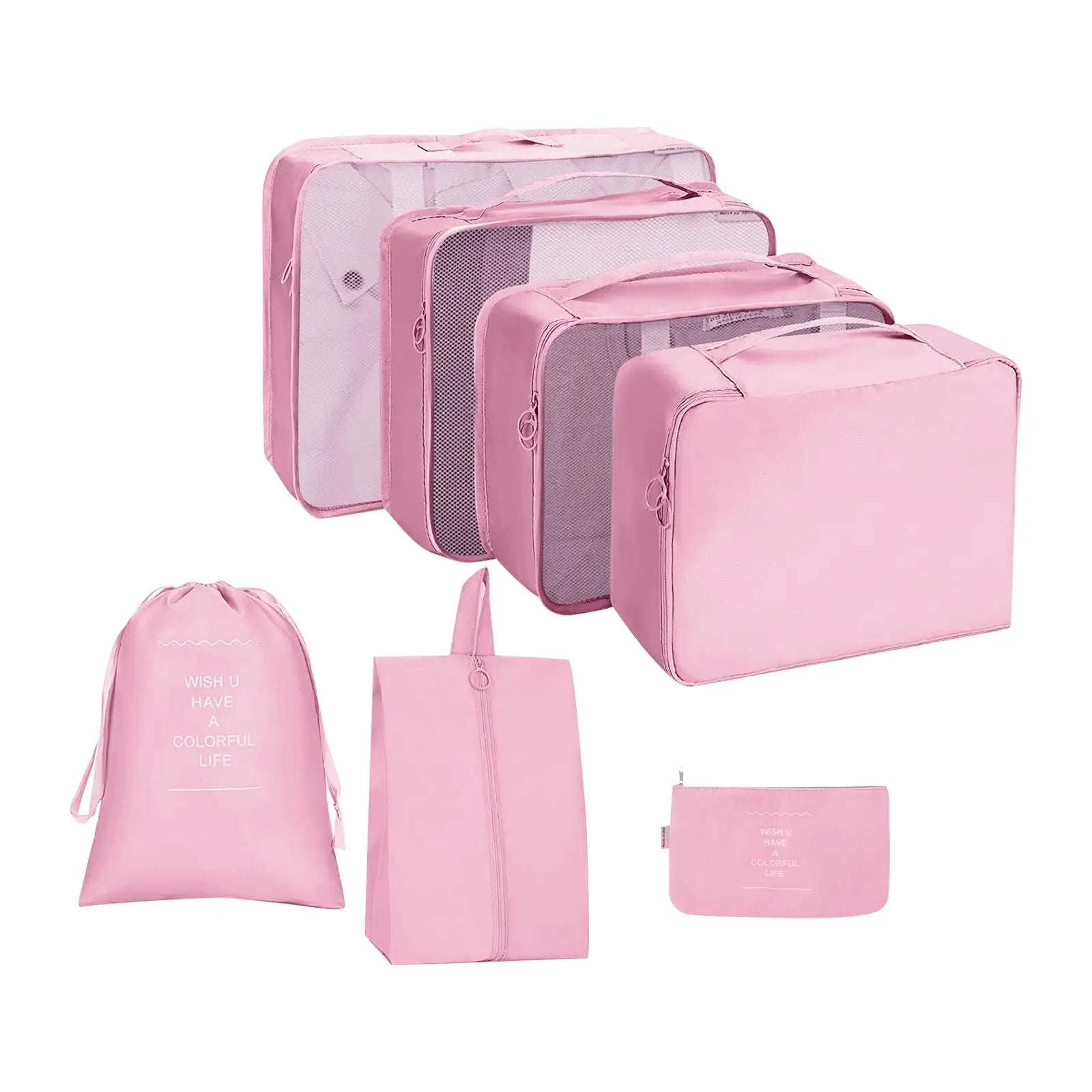 7Pcs Waterproof Travel Storage Packing Organizers Lightweight