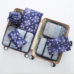 7Pcs Travel Packing Cube Bag Organizer Mesh Storage Underwear Bra Sock Wash Bags