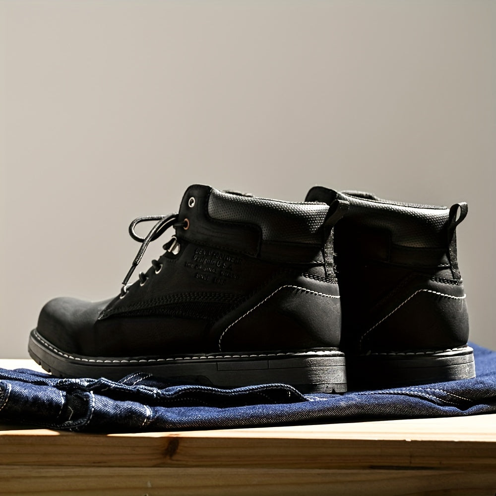 Men's Waterproof Hiking Boots Anti-Skid Lace-Up Shoes