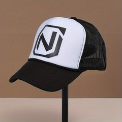 Mens Letter Print Baseball Cap Trucker Hat