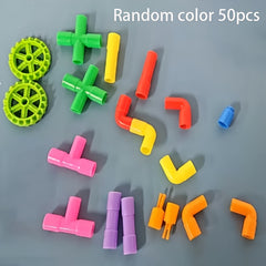 50pcs Water Pipe Building Blocks Puzzle Toy Educational Toy