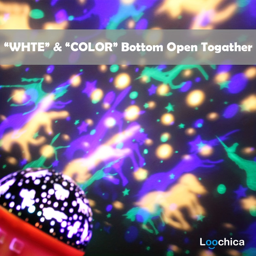 Romantic Unicorn Projector Night Light for Ages 1-14