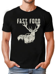 Fast Food Pattern Print Men's Short Sleeve T-shirt
