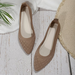 Women's Knit Flat Shoes Lightweight Slip On Shoes