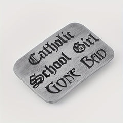 Gothic Letter Belt Buckle Leather Waistband Parts DIY