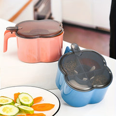 Plastic Seasoning Box with Spoon Grid Sugar Box for Kitchen Supplies