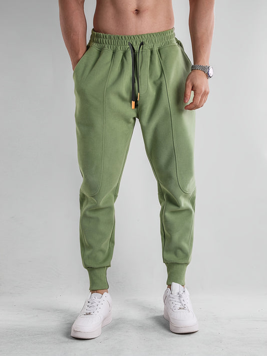 Men's Drawstring Solid Sweatpants Warm Casual Jogger Pants