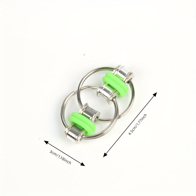 3pcs Vent Bicycle Iron Chain Toy Decompression Metal Keychain