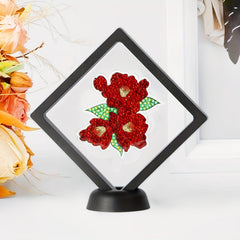 1pc Double sided Red Flowers Diamond Painting Ornament