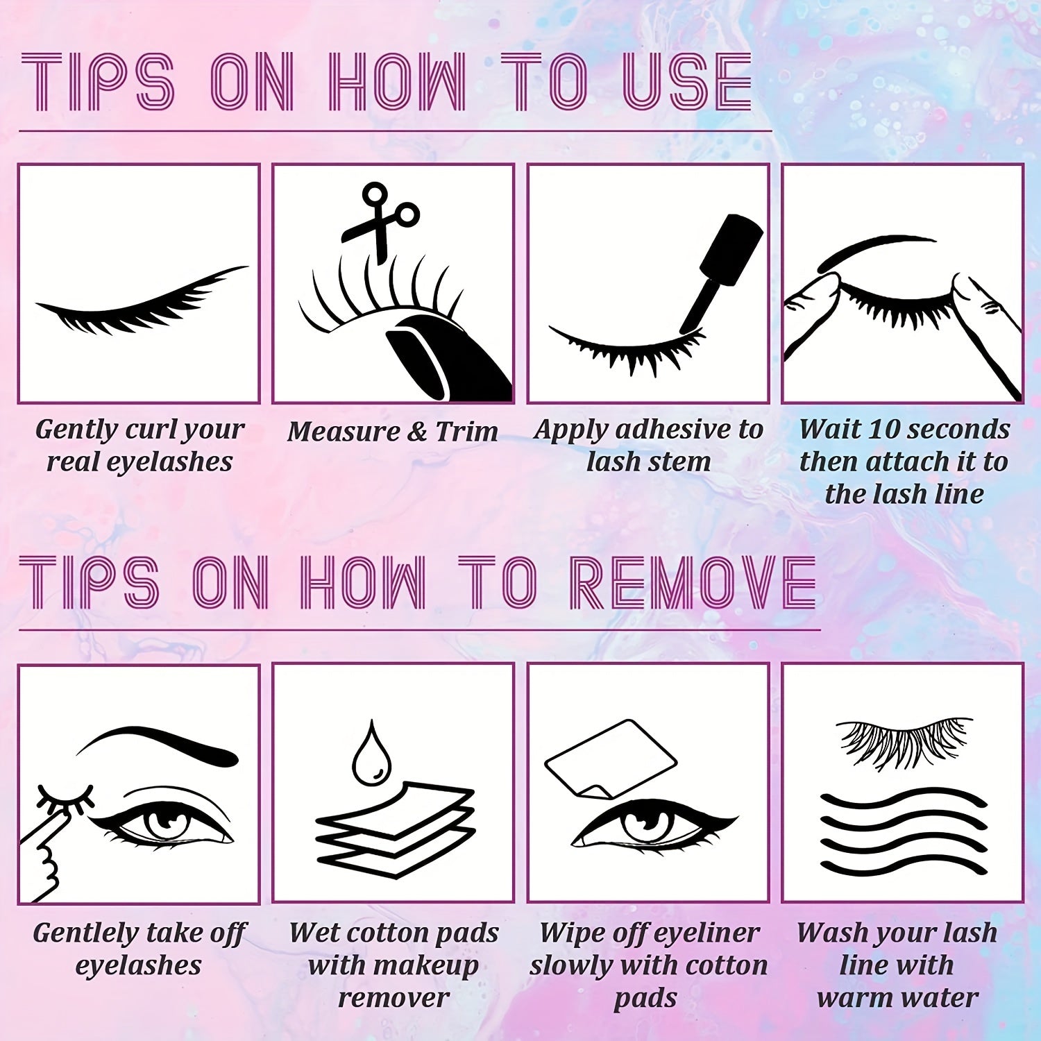 5 Pairs Cat Eye False Eyelashes C D Curling Lengthening Makeup Tool