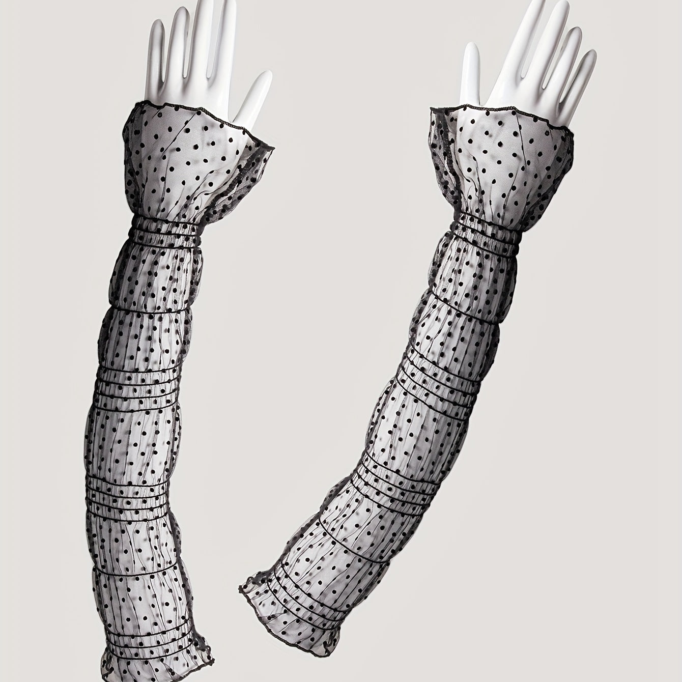 Polka Dot Lace Sunscreen Sleeves for Summer Outdoor