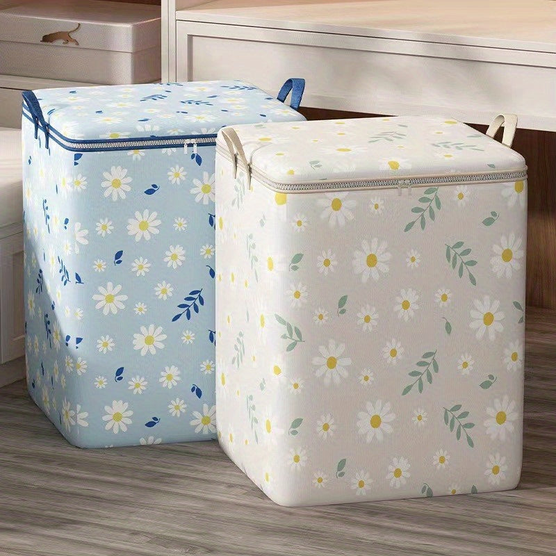 180L Houndstooth Storage Bags Non Woven Fabric Zippered Dust Proof Organizers